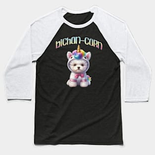 Bichon-corn Kawaii Bicon Frise Unicorn Dog Pastel Puppy Baseball T-Shirt